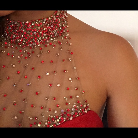 Red Jovani Couture Gown - Picture 3 of 4